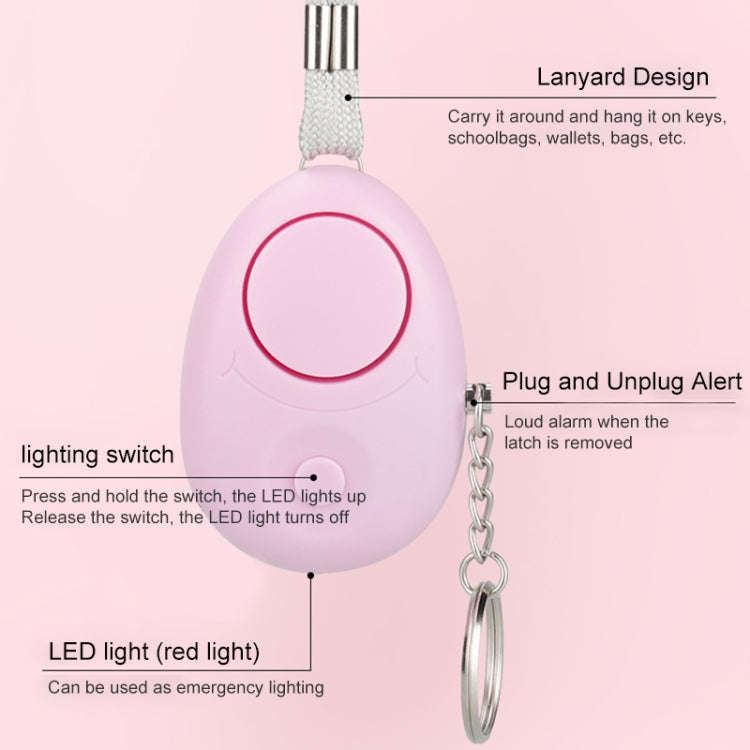 120dB Key Anti-lost Alarm Anti-wolf Alarm with LED Light(Pink)