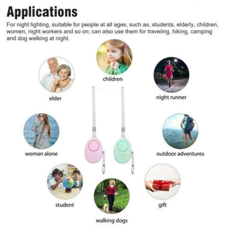 120dB Key Anti-lost Alarm Anti-wolf Alarm with LED Light(Pink)