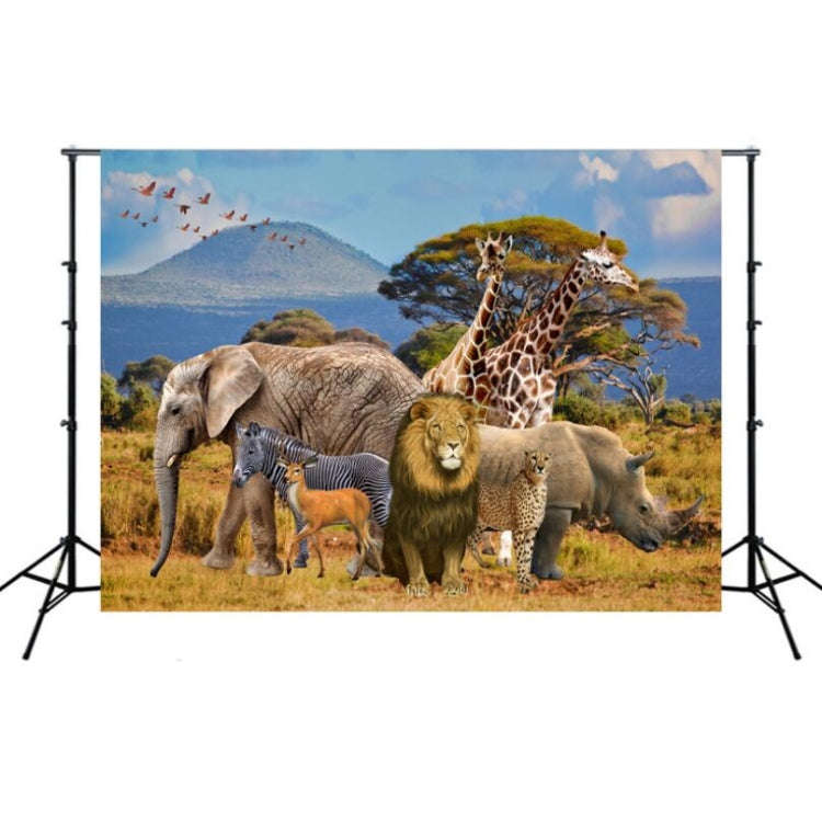 2.1m x 1.5m Grassland Lion Animal Photography Background Cloth(W105)