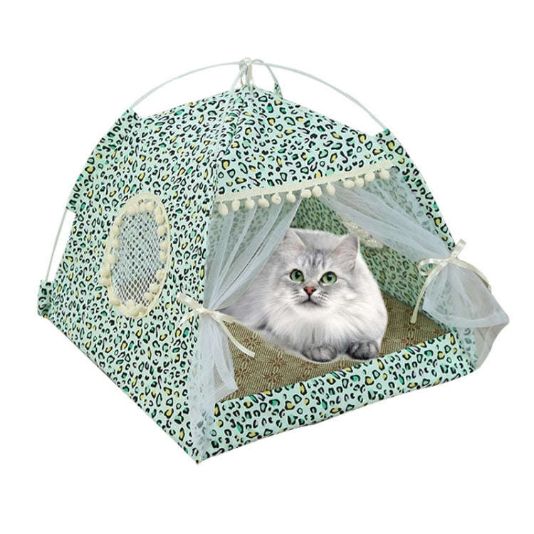 Four Seasons Universal Cat Small Dog Tent Removable and Washable Cat Litter Pet Nest, Size:M(Leop...