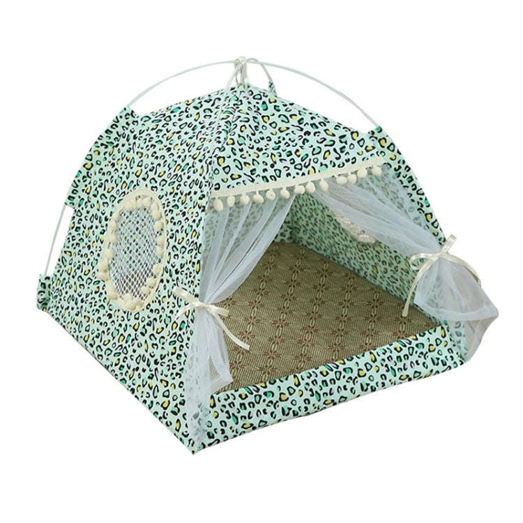 Four Seasons Universal Cat Small Dog Tent Removable and Washable Cat Litter Pet Nest, Size:M(Leop...