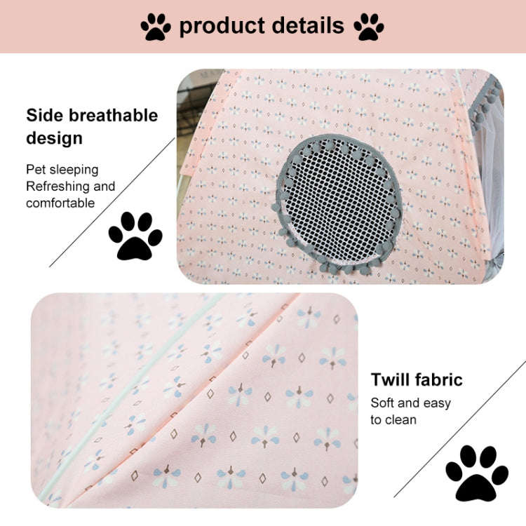 Four Seasons Universal Cat Small Dog Tent Removable and Washable Cat Litter Pet Nest, Size:M(Leop...