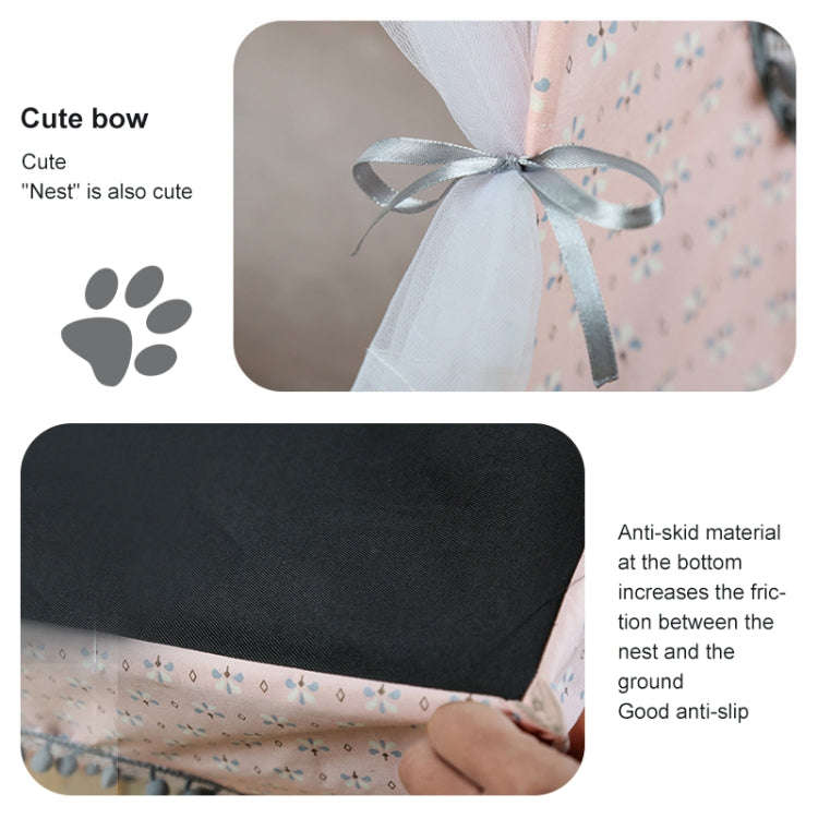 Four Seasons Universal Cat Small Dog Tent Removable and Washable Cat Litter Pet Nest, Size:M(Leop...