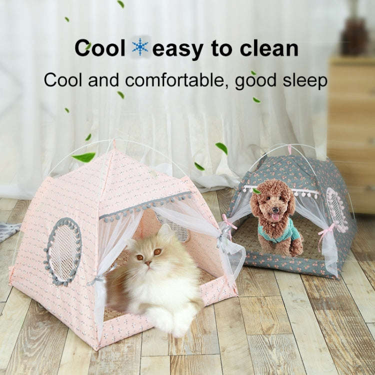 Four Seasons Universal Cat Small Dog Tent Removable and Washable Cat Litter Pet Nest, Size:M(Leop...