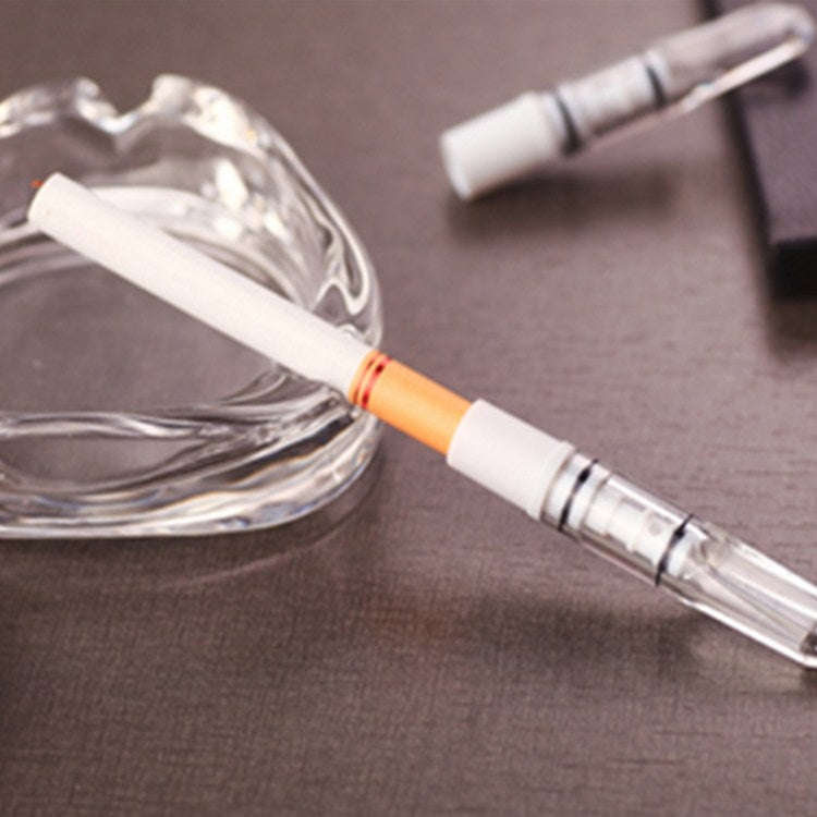 100 PCS Adous Cigarette Holder Filter Can Clean And Recycle Double Filter Cigarette Holder(Transp...
