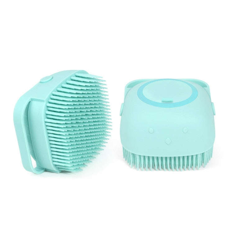 Pet Bath Massage Brush Dog Rub Bath Gloves with Brush(Random Color Delivery)
