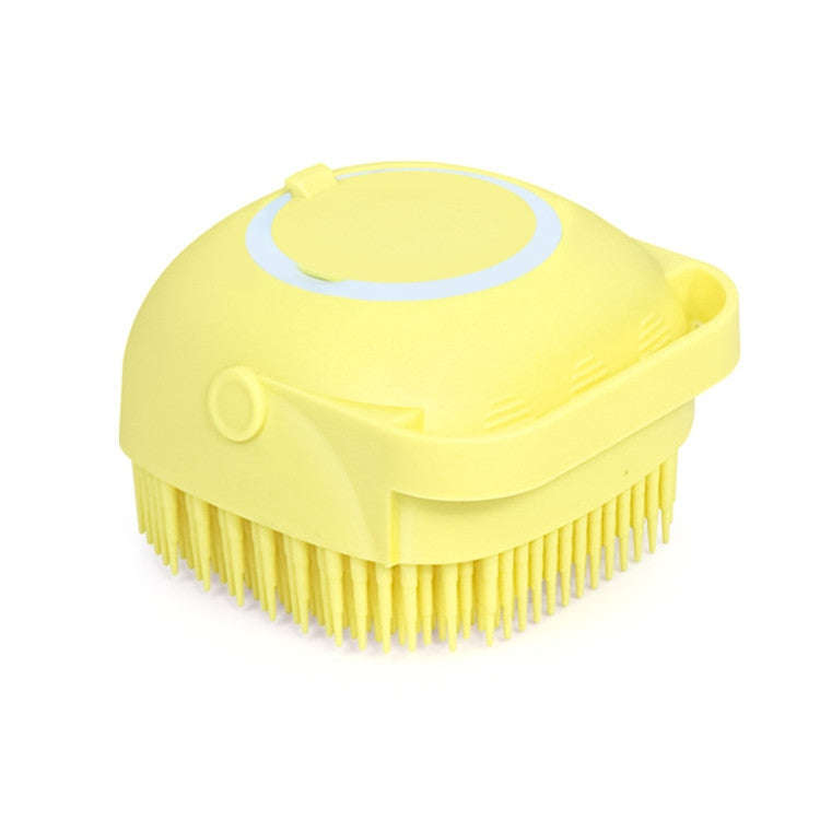 Pet Bath Massage Brush Dog Rub Bath Gloves with Brush(Random Color Delivery)