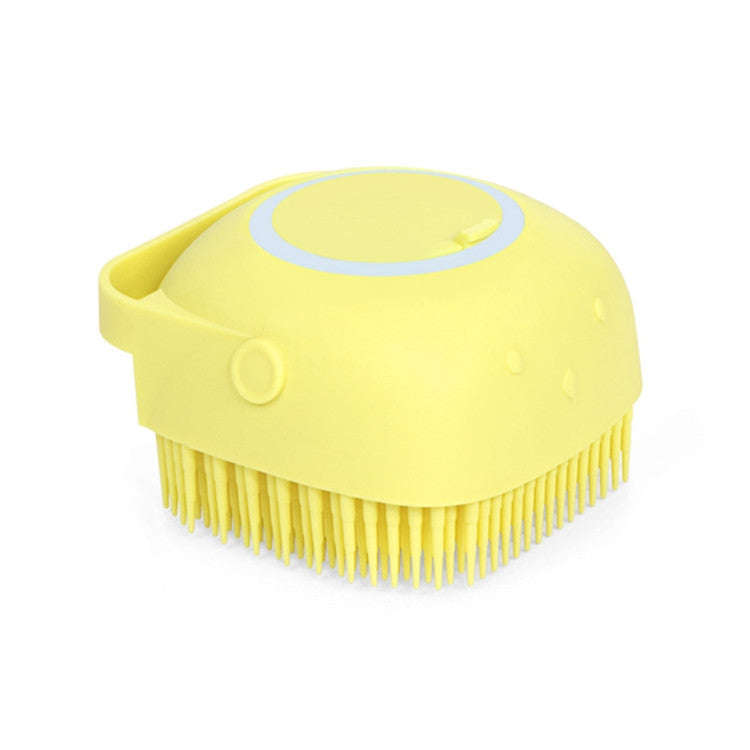 Pet Bath Massage Brush Dog Rub Bath Gloves with Brush(Random Color Delivery)