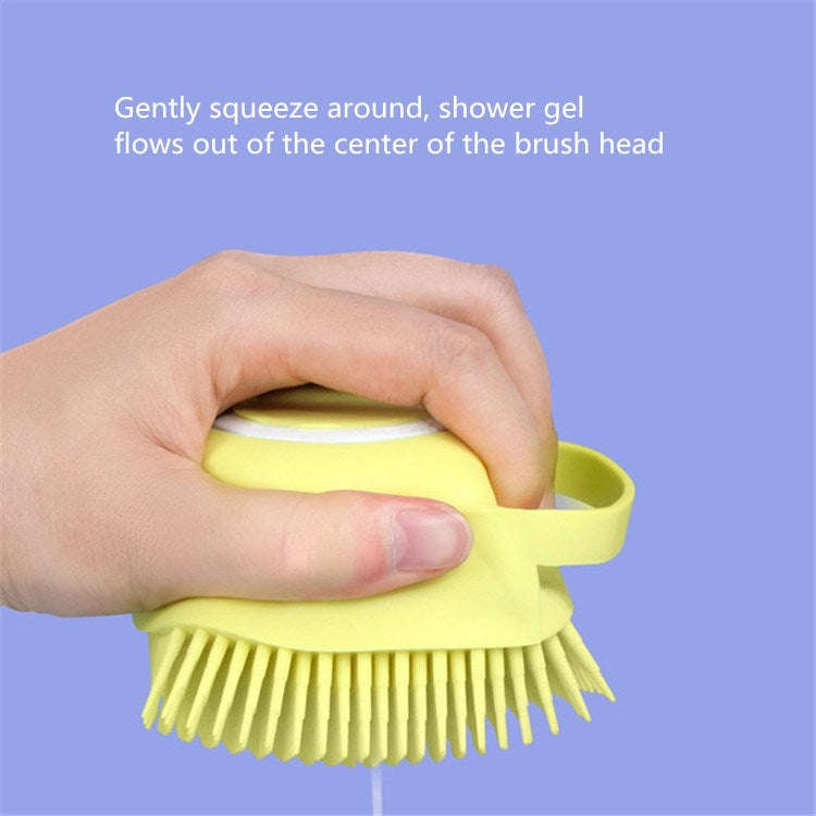 Pet Bath Massage Brush Dog Rub Bath Gloves with Brush(Random Color Delivery)