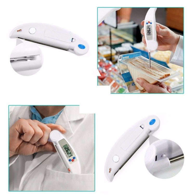 Folding Meat Thermometer Digital Kitchen Thermometer Food Cooking BBQ Probe, Random Color Delivery