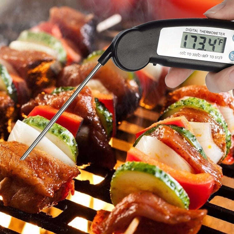 Folding Meat Thermometer Digital Kitchen Thermometer Food Cooking BBQ Probe, Random Color Delivery