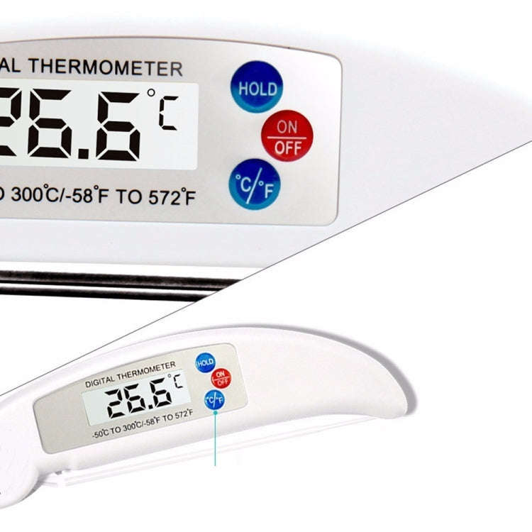 Folding Meat Thermometer Digital Kitchen Thermometer Food Cooking BBQ Probe, Random Color Delivery
