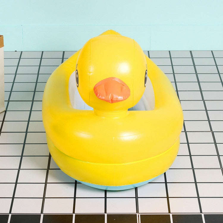 Small Yellow Duck Baby Inflatable Bathtub can Sit and Fold Portable Bathtub