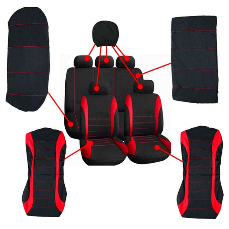 9 PCS Four Seasons Universal Seat Cover Cushion Car Fur Seat Covers Set Universal Cushion(Blue)