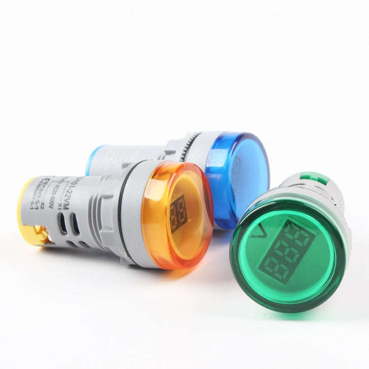 AD16-22DSV  Mini Digital Display 60-500V General Indicator AC Voltmeter, Open Hole: 22mm(Yellow)