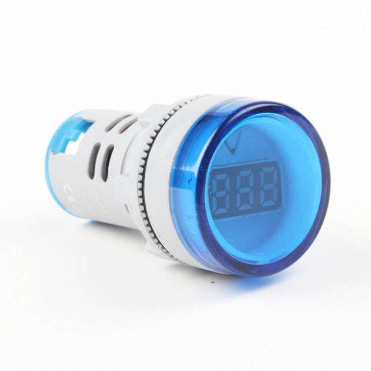 AD16-22DSV  Mini Digital Display 60-500V General Indicator AC Voltmeter, Open Hole: 22mm(Blue)