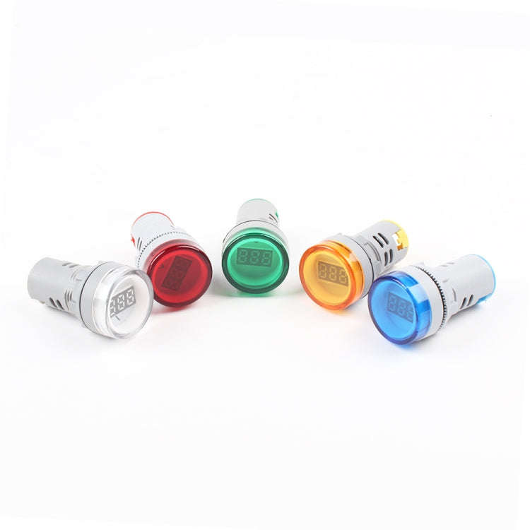 AD16-22DSV  Mini Digital Display 60-500V General Indicator AC Voltmeter, Open Hole: 22mm(White)