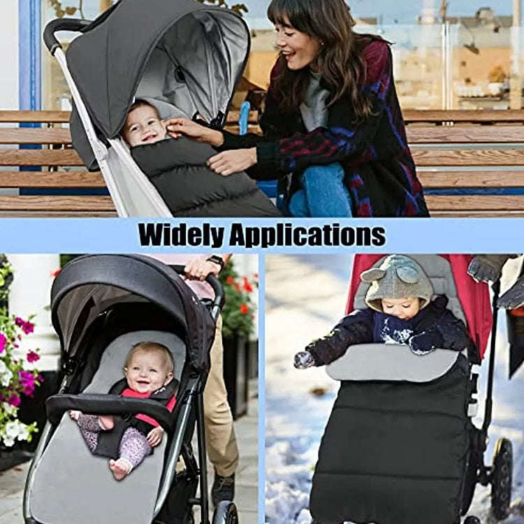 Winter and Autumn Baby Stroller Sleeping Bag Waterproof Stroller Foot Cover(Red)