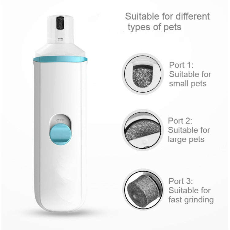 Pet Electric Manicure Device Dog Nail Polisher, Specification: Charged(Black)