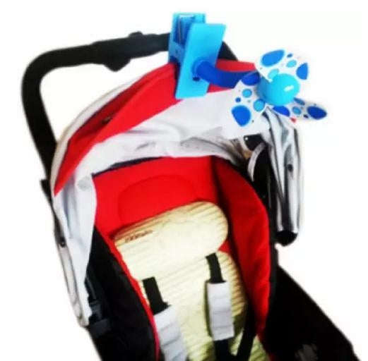 Baby Crib Stroller Fan Mini Portable Clip USBCharging Dormitory Office Small Electric Fan(Blue)
