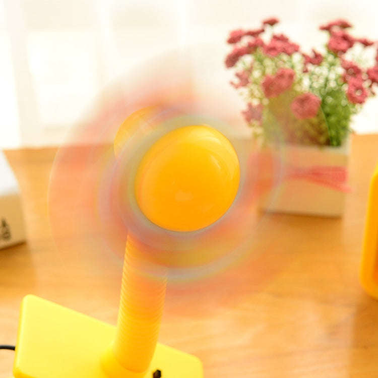 Baby Crib Stroller Fan Mini Portable Clip USBCharging Dormitory Office Small Electric Fan(Yellow)