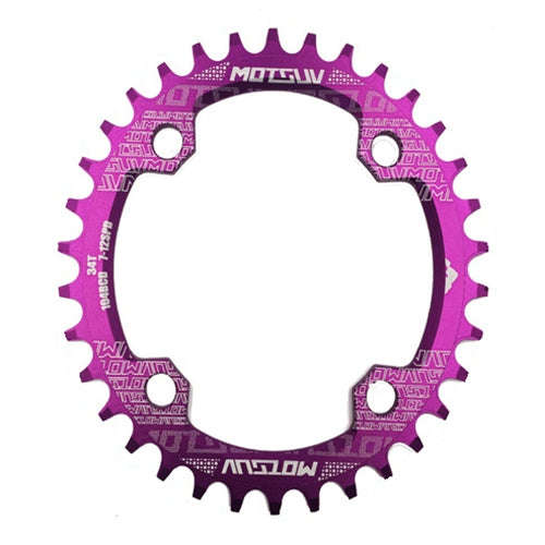 MOTSUV Narrow Wide Chainring MTB  Bicycle 104BCD Tooth Plate Parts(Purple)