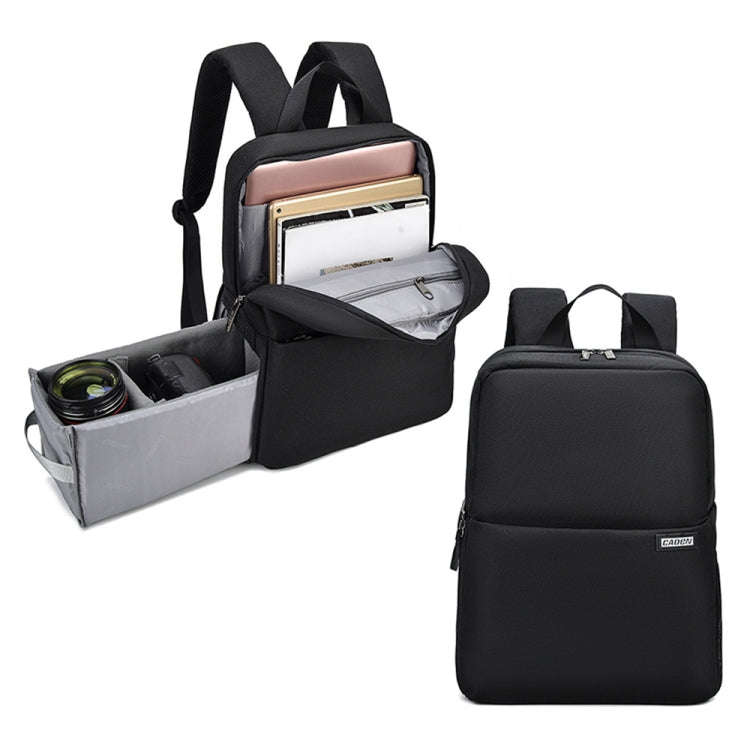 CADeN L4 Double-layer Casual Computer Backpack Multi-function Digital Camera Bag (Black)