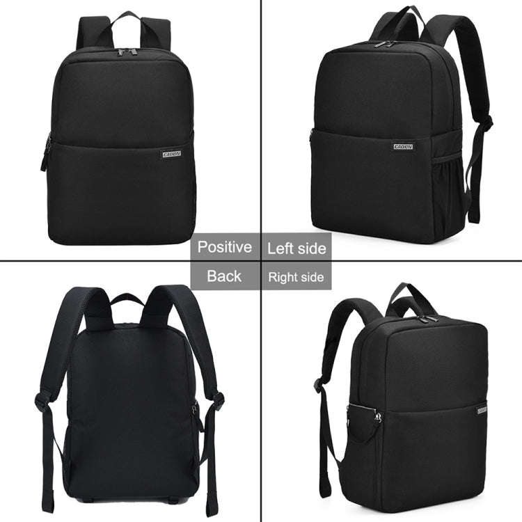 CADeN L4 Double-layer Casual Computer Backpack Multi-function Digital Camera Bag (Black)
