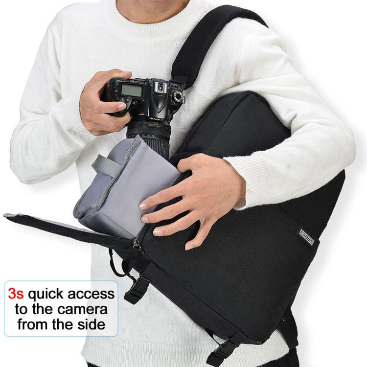 CADeN L4 Double-layer Casual Computer Backpack Multi-function Digital Camera Bag (Black)