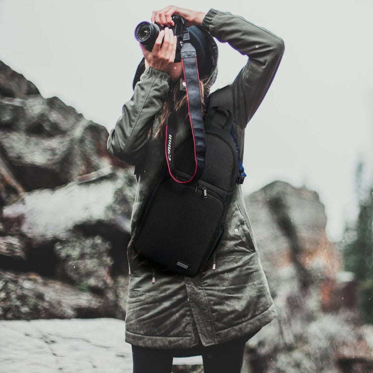CADeN D15 Messenger Single Shoulder Multifunction Open Cover Photography Backpack Outdoor Leisure...