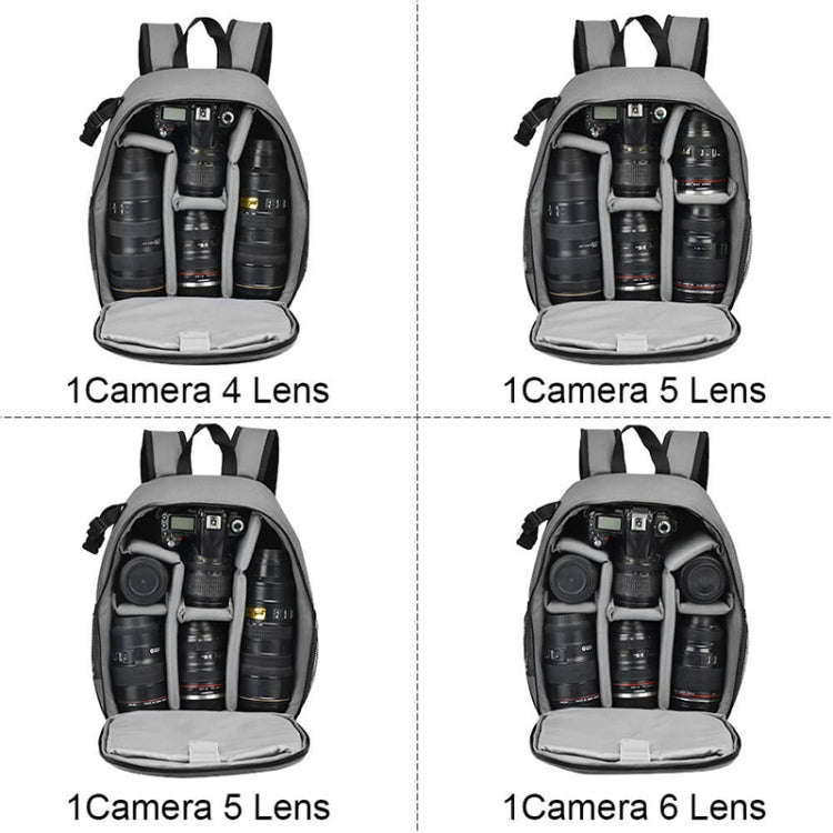 CADeN Shoulder Digital Camera Bag Outdoor Nylon Photography Backpack(Grey Small Bag)