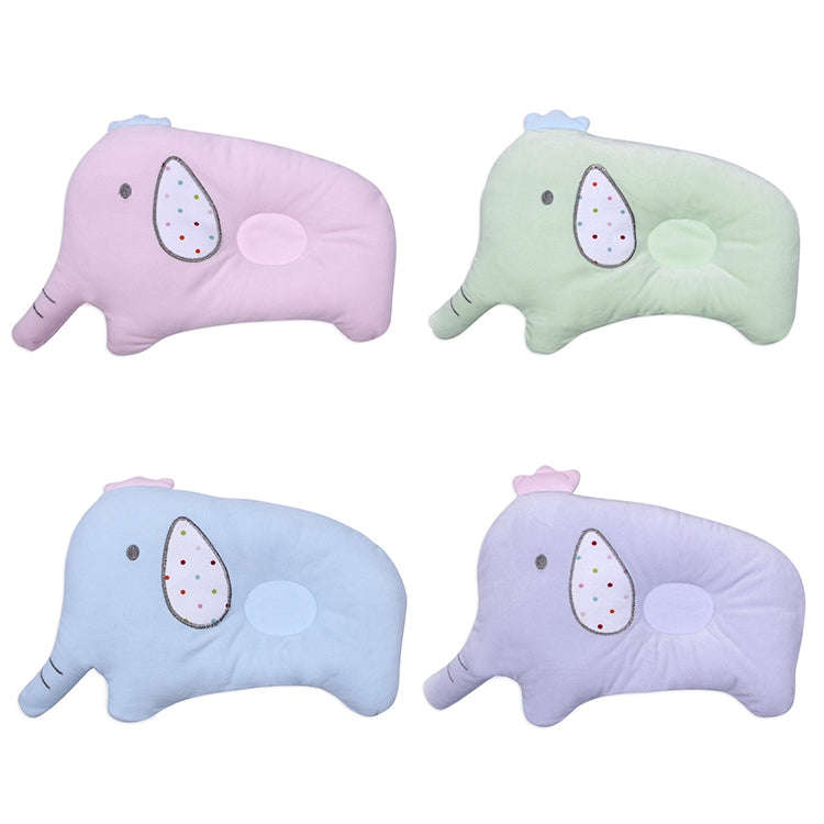 Baby Breathable Elephant Neck Cervical Pillow Anti-head Correction Head Shape Pillow(Red)