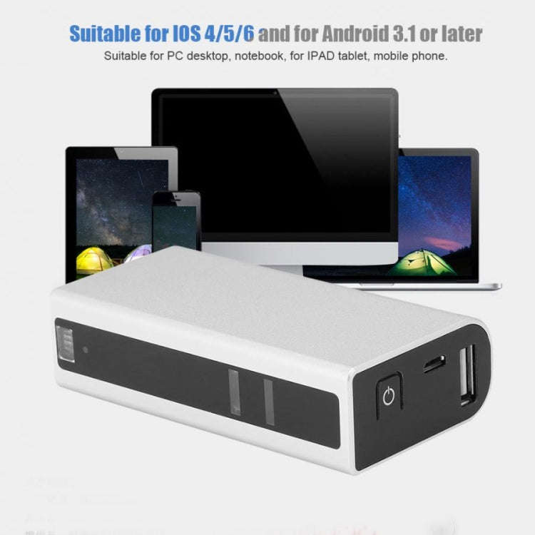 MINI F3 Bluetooth Charging Treasure Laser Virtual Projection 2 in 1 Keyboard(Silver)