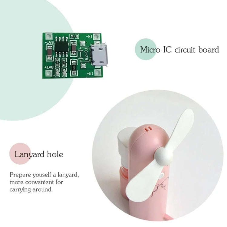 Creative Mobile Phone Bracket Cartoon Spray Mini Fan Portable Usb Fan(Green)