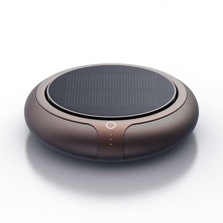 Intelligent Formaldehyde Removal Haze Negative Ion Solar Car Air Purifier(Gold)