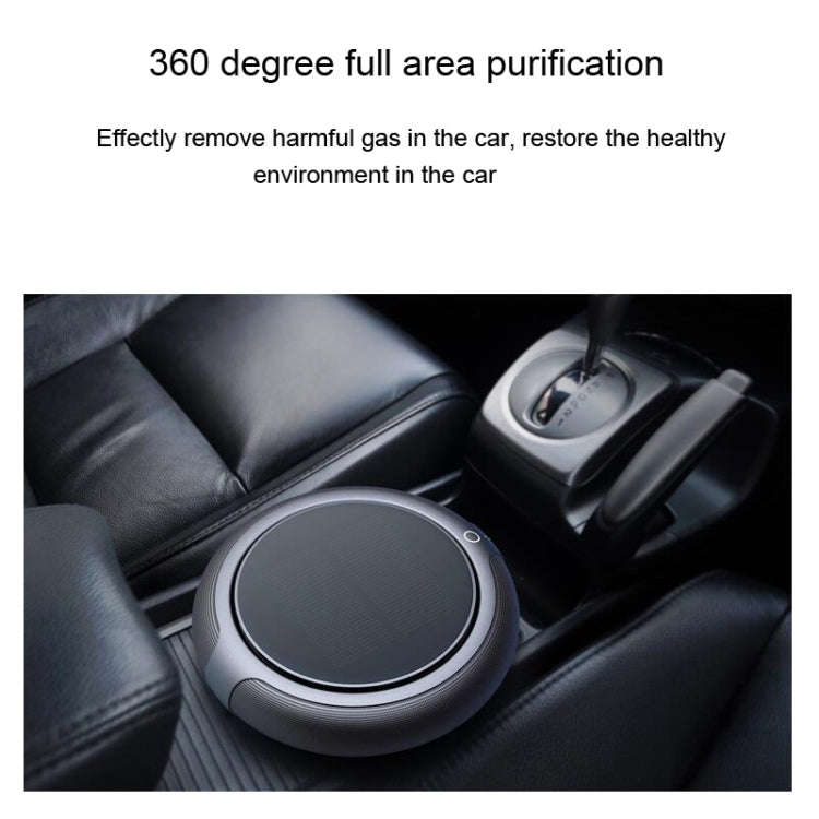 Intelligent Formaldehyde Removal Haze Negative Ion Solar Car Air Purifier(Gold)