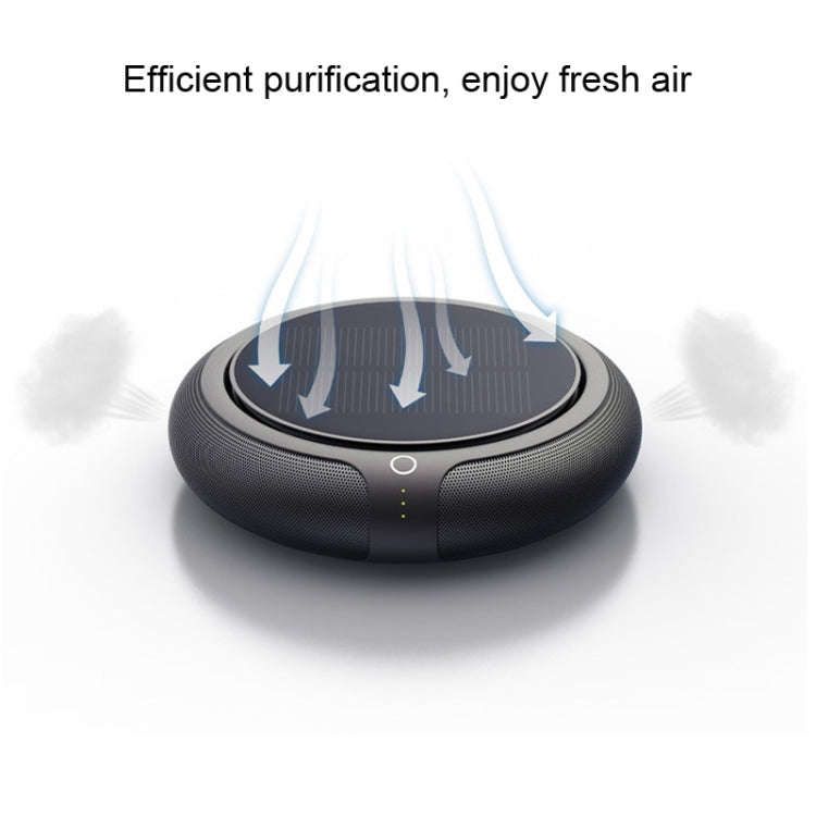 Intelligent Formaldehyde Removal Haze Negative Ion Solar Car Air Purifier(Gold)
