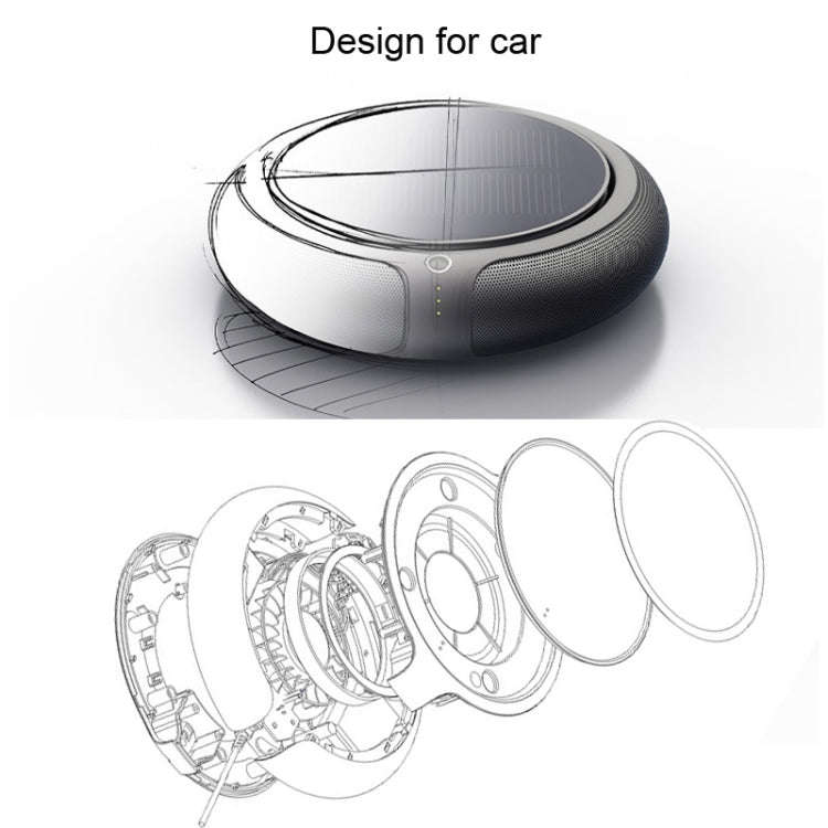 Intelligent Formaldehyde Removal Haze Negative Ion Solar Car Air Purifier(Gold)