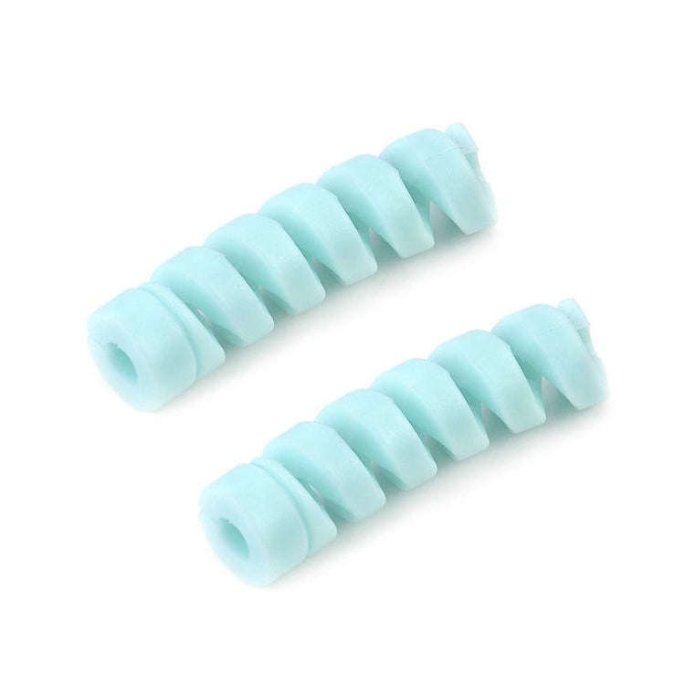 4pcs Spiral Style Silicone Data Cable Protective Cover Anti-wire Break Winder(Blue)