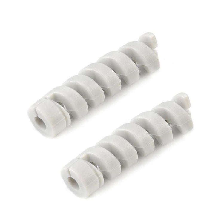 4pcs Spiral Style Silicone Data Cable Protective Cover Anti-wire Break Winder(Gray)