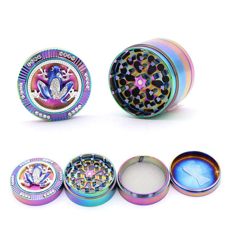 Creative Colorful Smoke Grinder Zinc Alloy Four-layer Grinder(Spider)