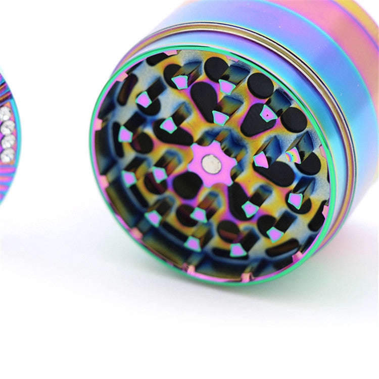 Creative Colorful Smoke Grinder Zinc Alloy Four-layer Grinder(Spider)