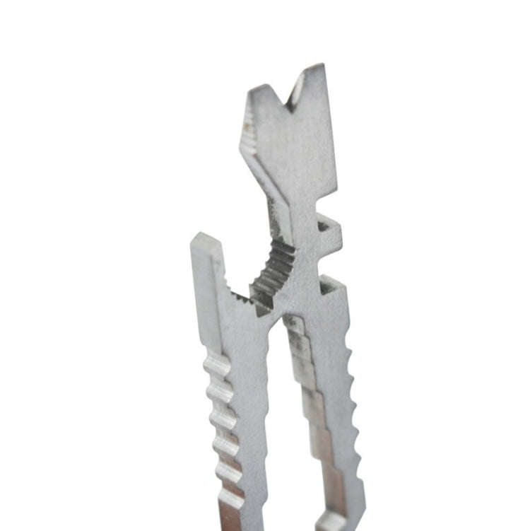 5Pcs 12 in 1 Stainless Steel Multi-function Keychain Bottle Opener Screwdriver Wrench Self-defens...