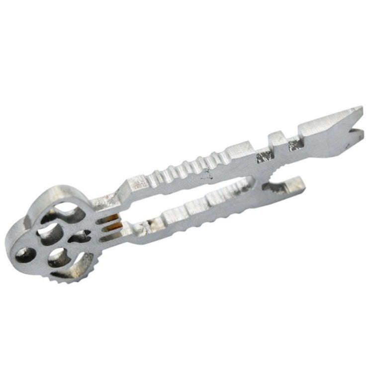 5Pcs 12 in 1 Stainless Steel Multi-function Keychain Bottle Opener Screwdriver Wrench Self-defens...