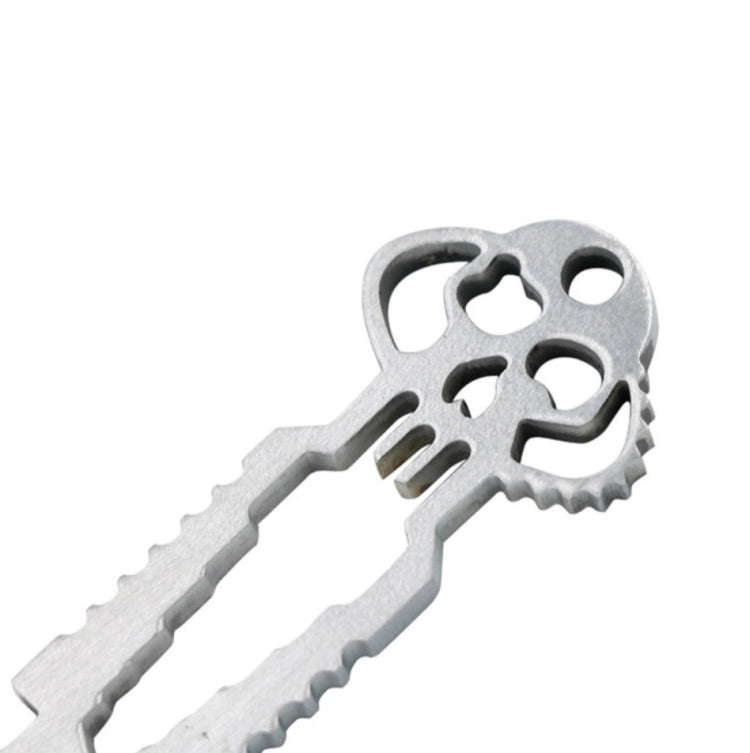 5Pcs 12 in 1 Stainless Steel Multi-function Keychain Bottle Opener Screwdriver Wrench Self-defens...