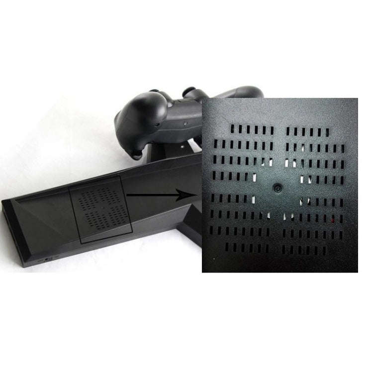 Game Console Radiator And Dual Handle Charging Base For PS4 / PS4 Slim(Black)