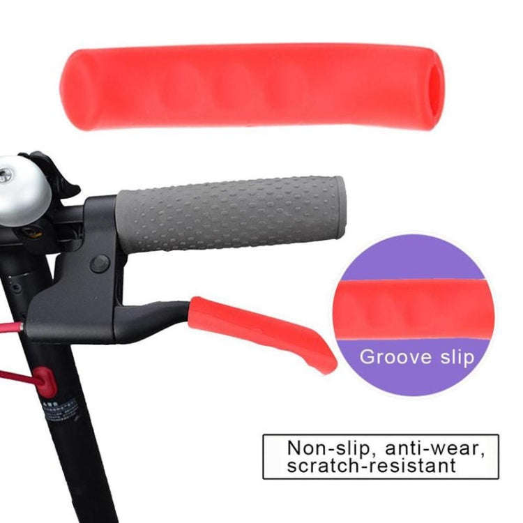 2 PCS For Xiaomi Mijia M365 Electric Scooter Handbrake Non-Slip Silicone Cover(Black)