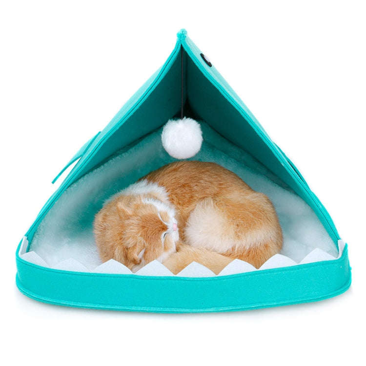 Washable Fish Shape Felt Lovely Fashion Cat and Dog Pet Bed, Specification: 40x40x50cm(Blue)
