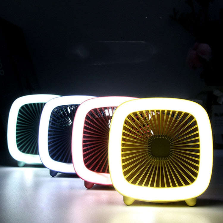 USB Rechargeable Desktop Fan Multifunctional Handheld Pocket Fan(Blue)