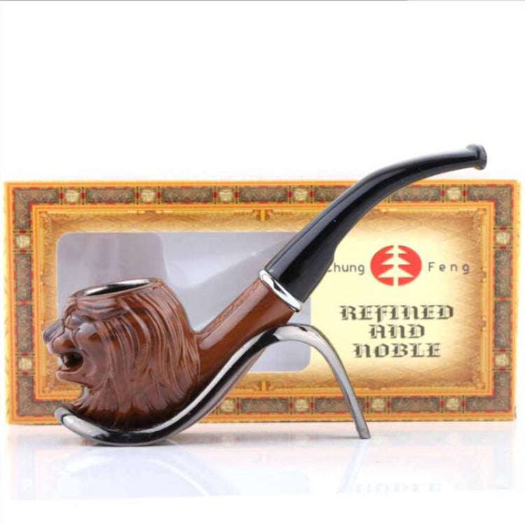 Portable Creative Lion Head-Shaped Cigarette Mouthpiece Pipe Cigar Pipe